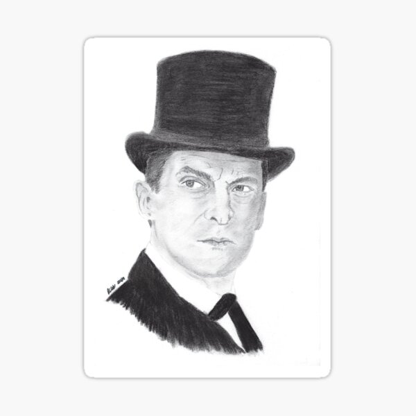 Item preview, Jeremy Brett as Sherlock Holmes. Charcoal and pencil. designed and sold by Deelectableart.