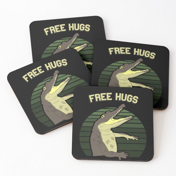 Item preview, happy crocodile gives free hugs designed and sold by FandomizedRose.