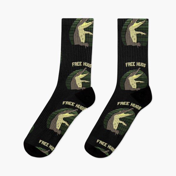 Item preview, happy crocodile gives free hugs designed and sold by FandomizedRose.