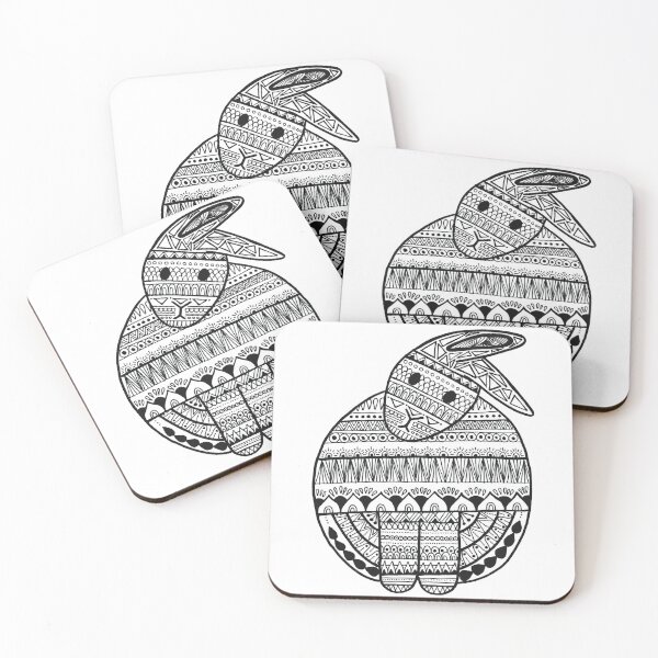 Item preview, Head Tilt Rabbit Mandala (bun-dala) designed and sold by Calen  Picard-Carroll.