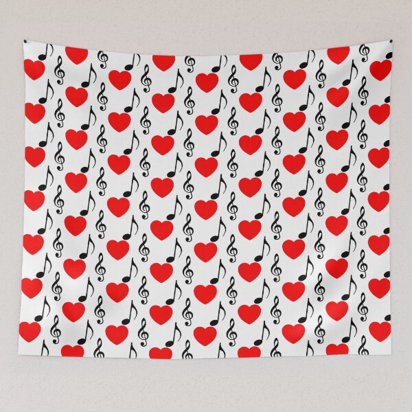 Item preview, I love music, heart, music notes designed and sold by OkihanaShop.