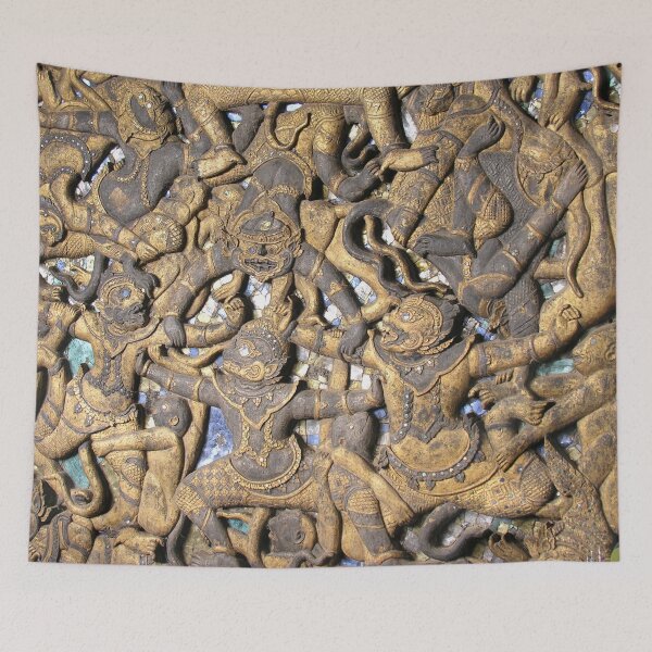Item preview, Buddhist Golden Bas Relief Sculpture Laos designed and sold by worldways.