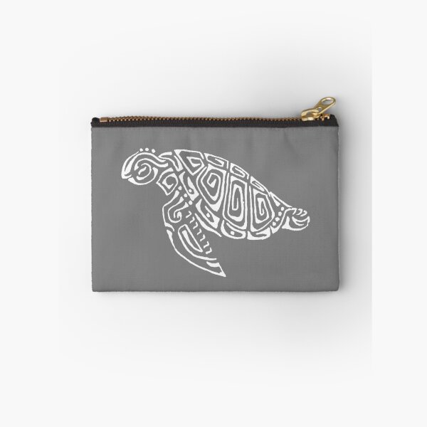 Item preview, White turtle tattoo style dark gray background designed and sold by Zamen.
