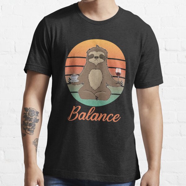 Sloth Yoga Funny Men's Cotton/Poly T-Shirt