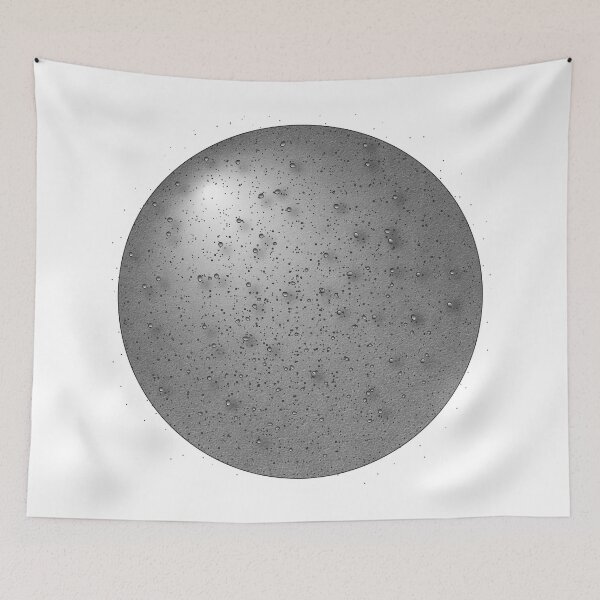 Item preview, Mystic grey moon circle artwork designed and sold by GeometricEye.