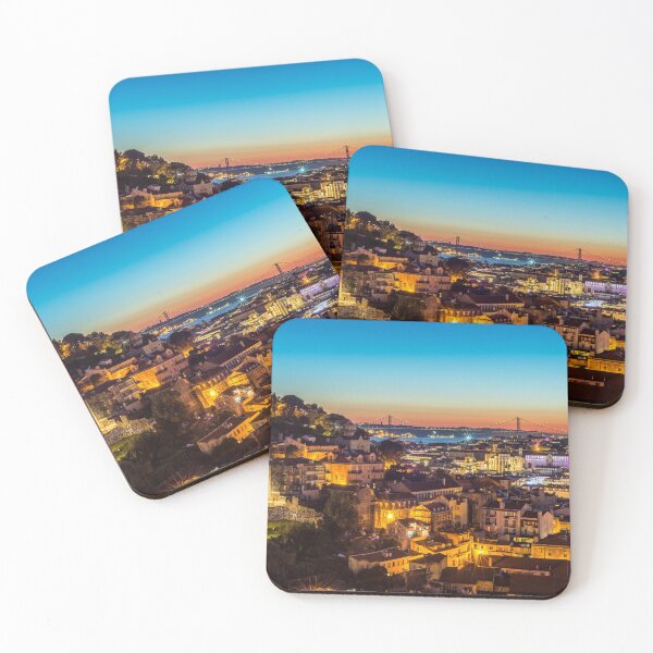 Item preview, Lisbon Cityscape Skyline at Night designed and sold by Bert Beckers.