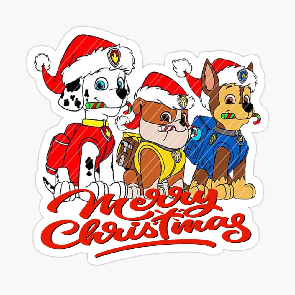 Paw Patrol Merry Christmas Poster By Docubazar7 Redbubble