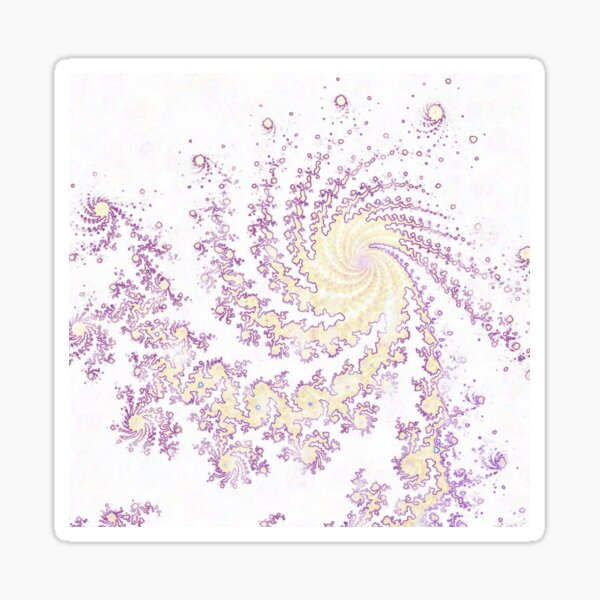 Pretty pink white ivory swirling pattern Sticker