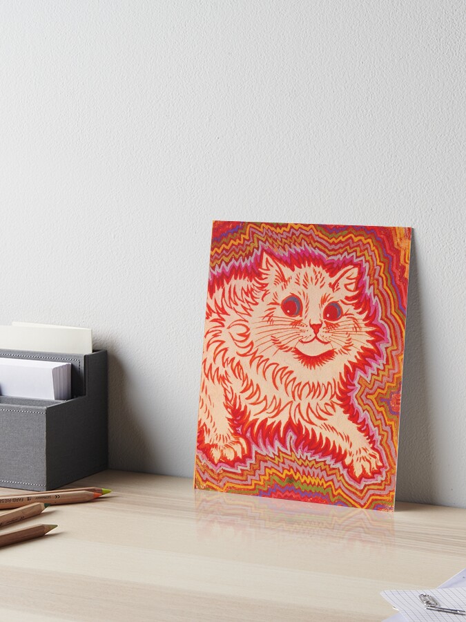 Louis Wain Decorative Cat Art Board Print for Sale by jessvacon