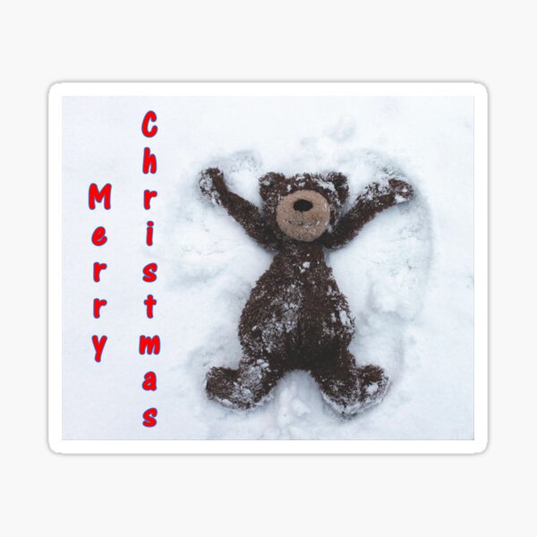 Item preview, Merry Christmas Teddy Bear Snow Angel designed and sold by Dean Harkness.