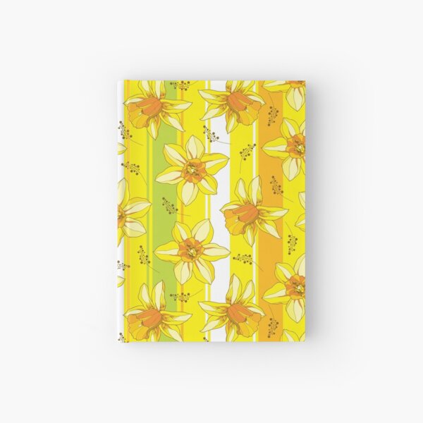 Bouquet with Narcissus or Daffodil. Hardcover Journal