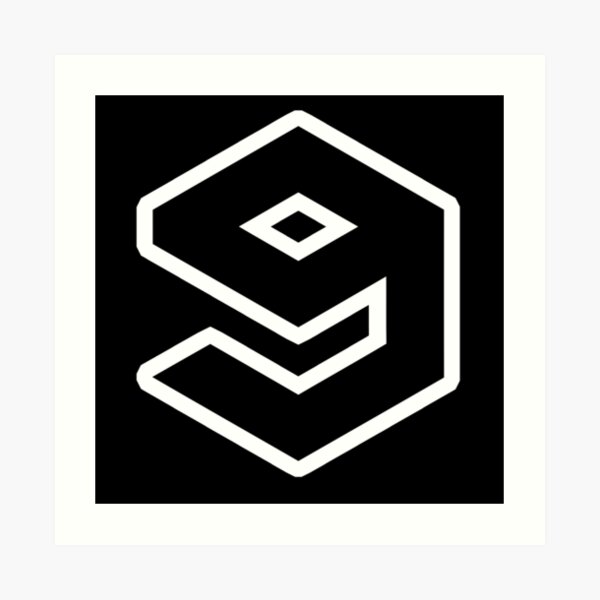 9gag Logo with white borders Art Print
