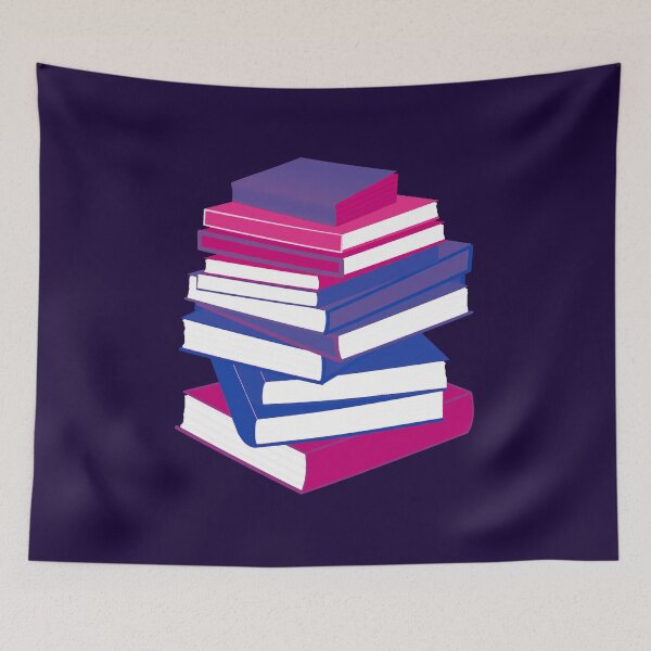 Item preview, Bi Pride Stacked Books Design designed and sold by Vernen Ink.