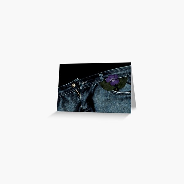 "Blue Jeans and Periwinkle" Greeting Card