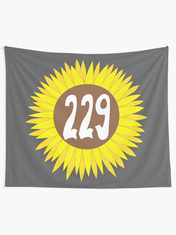 Hand Drawn Georgia Sunflower 229 Area Code Tapestry By Itsrturn Redbubble