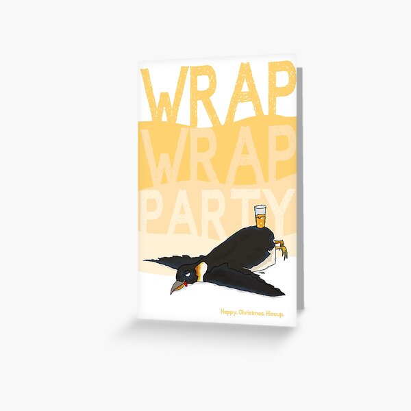 Wrap Wrap Party Penguin Greeting Card