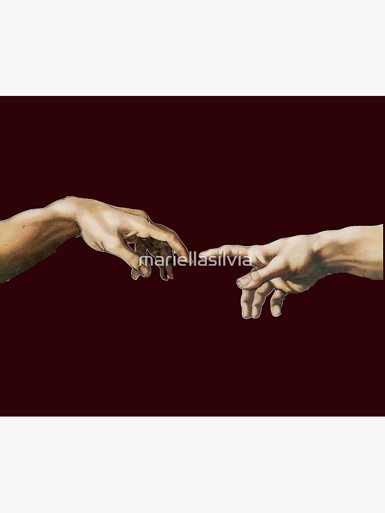 Creation Of Adam - Dark Red