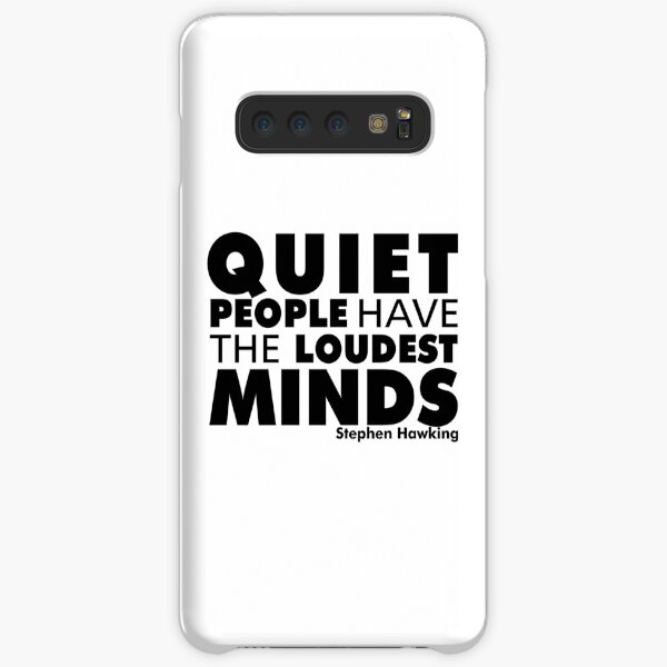 Quiet People have the Loudest Minds | Typography Introvert Quotes White Version Samsung Galaxy Snap Case