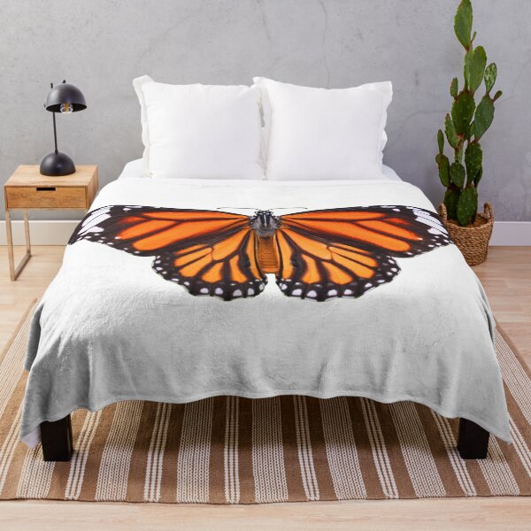 Butterfly Design - Common Tiger Butterfly Throw Blanket