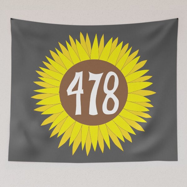 Item preview, Hand Drawn Georgia Sunflower 478 Area Code designed and sold by itsrturn.