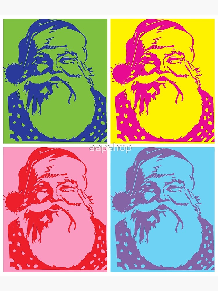 Disover Santa Pop art Merry Christmas Premium Matte Vertical Poster