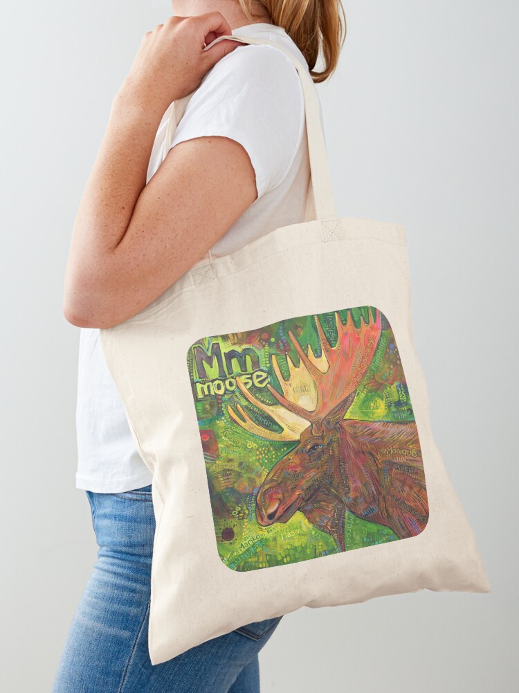 Thumbnail 1 of 5, Tote Bag, M Is for Moose - 2019 designed and sold by Gwenn Seemel.