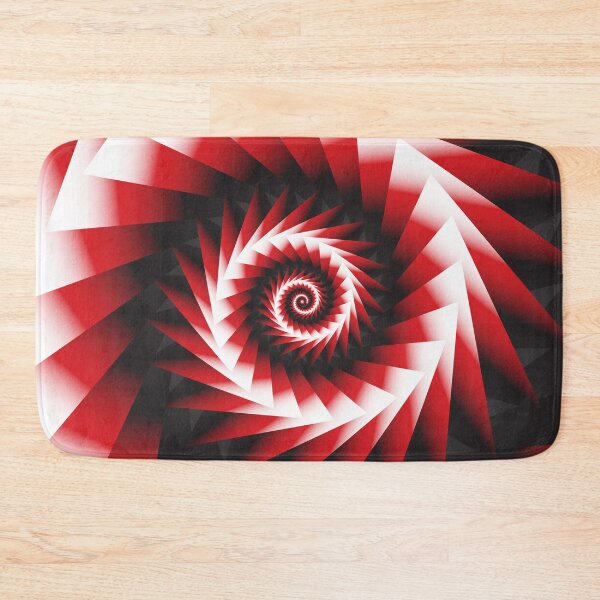 Item preview, Red Black and White Triangle Spiral Algorithmic Art 1 designed and sold by Elsy's Art.