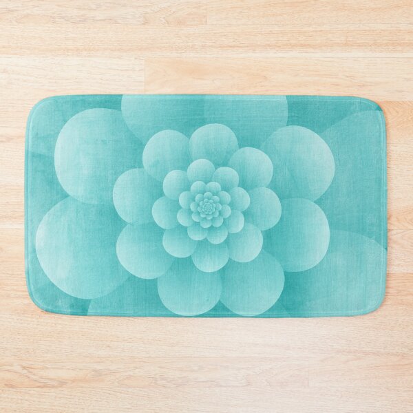Item preview, Turquoise Watercolor Geometric Circle Spiral Flower designed and sold by Elsy's Art.