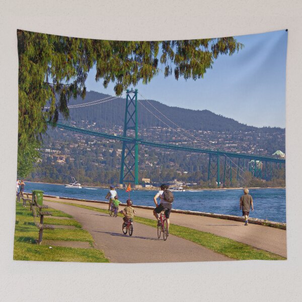 Item preview, Lions Gate Bridge view from Seawall Path, Stanley Park, Vancouver designed and sold by Yannik Hay.