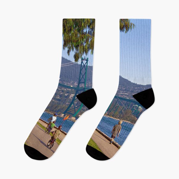 Item preview, Lions Gate Bridge view from Seawall Path, Stanley Park, Vancouver designed and sold by Yannik Hay.