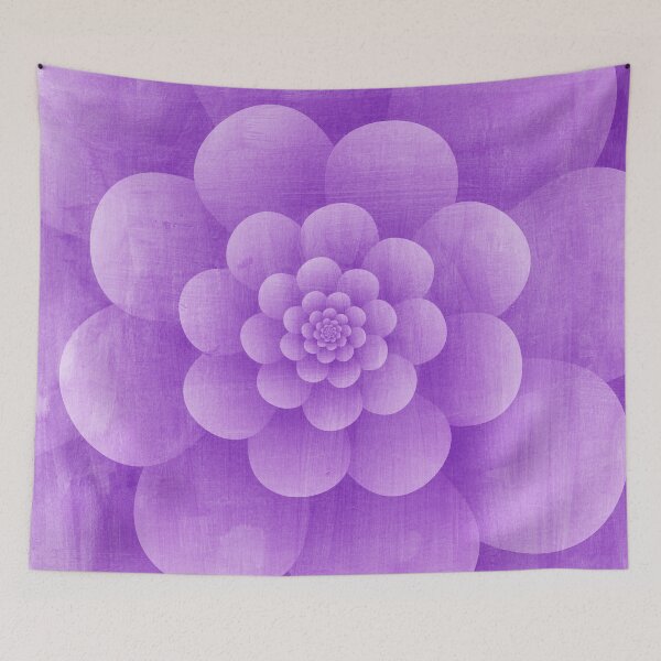 Item preview, Lavender Purple Watercolor Geometric Circle Spiral Flower designed and sold by Elsy's Art.