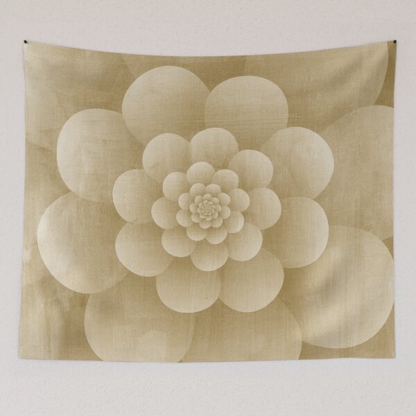 Item preview, Warm Brown Watercolor Geometric Circle Spiral Flower designed and sold by Elsy's Art.