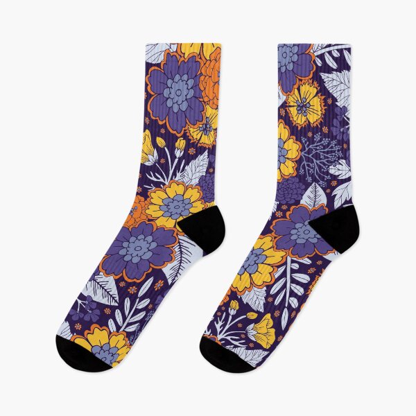 Item preview, Purple, Yellow & Orange Flowers/Floral Pattern designed and sold by somecallmebeth.