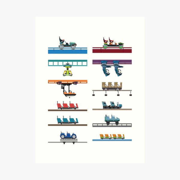 "Kings Island Coaster Cars Design" Art Print for Sale by CoasterMerch