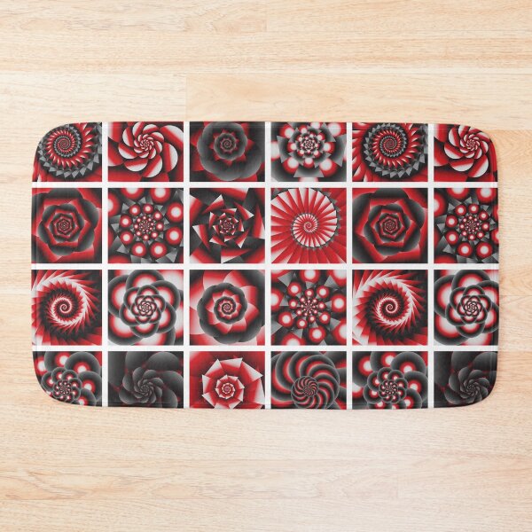 Item preview, Red and Black Spiral Algorithmic Art designed and sold by Elsy's Art.
