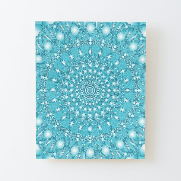 Blue Mandala Spirograph Art Pattern Design Rosette Art Print by