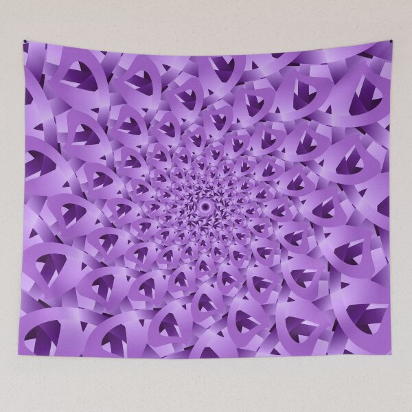 Artikelvorschau, Lavendel lila geometrische Pfauenspirale entworfen und verkauft von Elsy's Art.