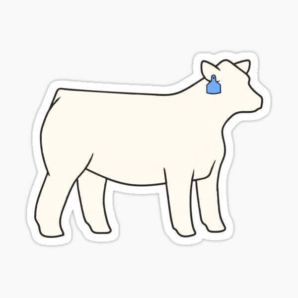 Vista previa del artículo con la obra «Vaquilla Charolais», diseñado y vendido por SamFrig24.