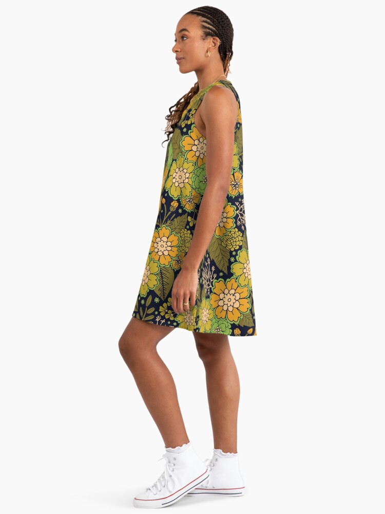 slim fit dress slacks Harvest Charm Floral Mini Dress in Mustard L / Mustard
