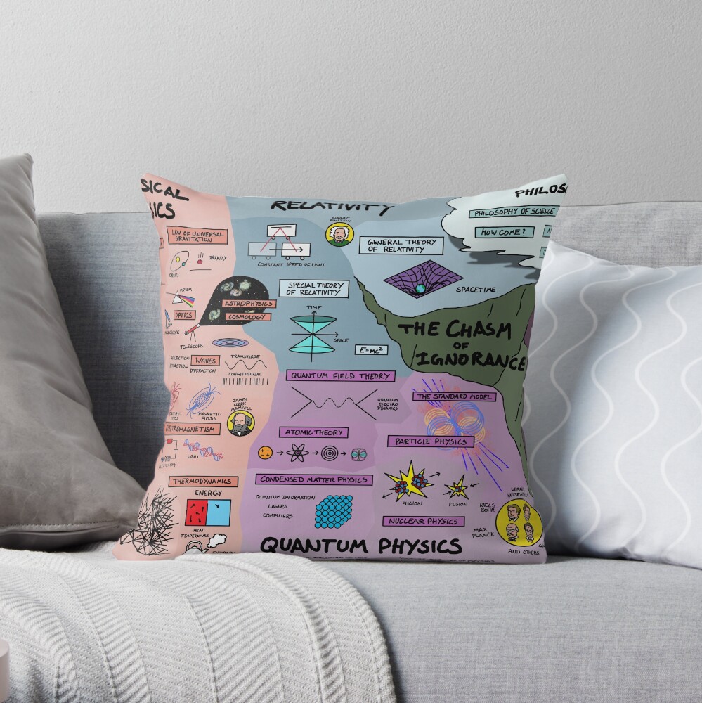 The Map of Physics Throw Pillow
