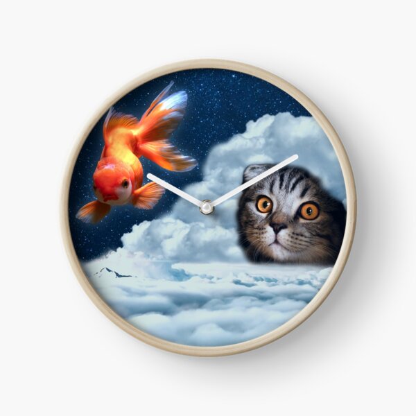 Kitty and Fishy Clock