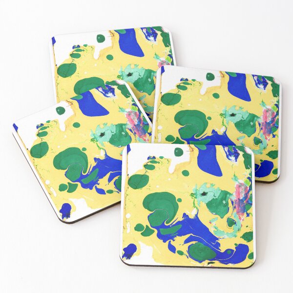 Item preview, Marbling Yellow and Blue designed and sold by Nicola Boden.