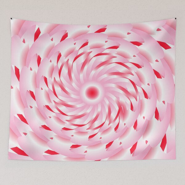 Item preview, Rose Pink Geometric Abstract Spiral Flower 4 designed and sold by Elsy's Art.