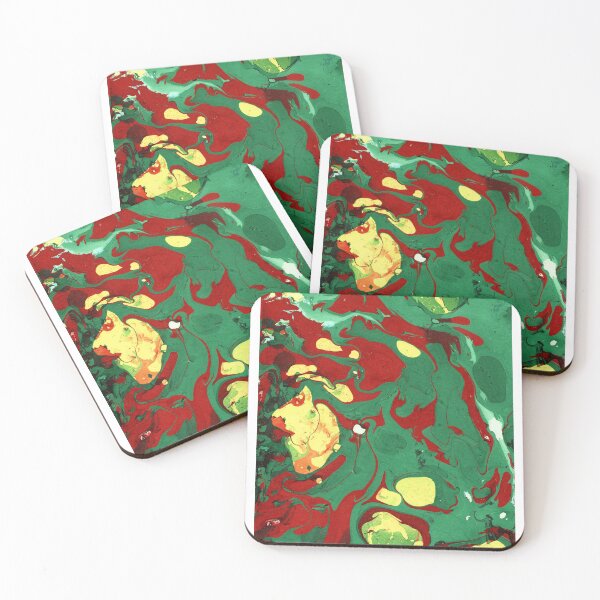 Item preview, Marbling Red and Green designed and sold by Nicola Boden.