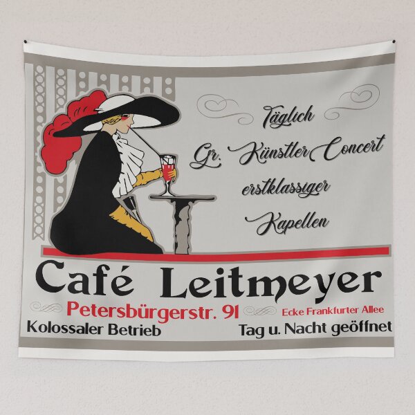 Item preview, Café Leitmeyer, German retro style coffee shop advertising designed and sold by aapshop.