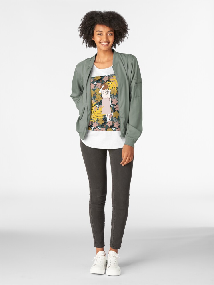 Alternative Ansicht von Frau mit Hut Premium Rundhals-Shirt