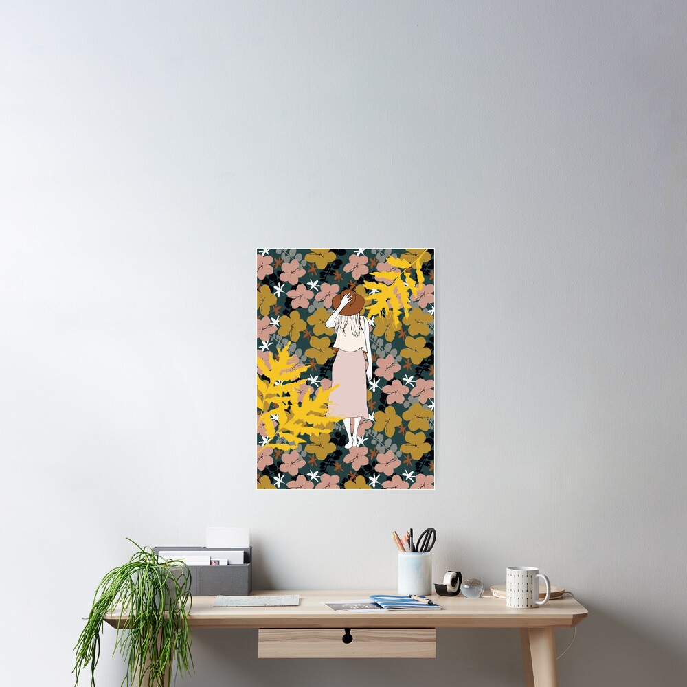 Frau mit Hut Poster