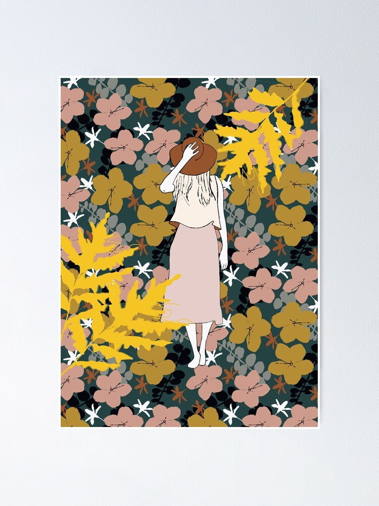 Alternative Ansicht von Frau mit Hut Poster