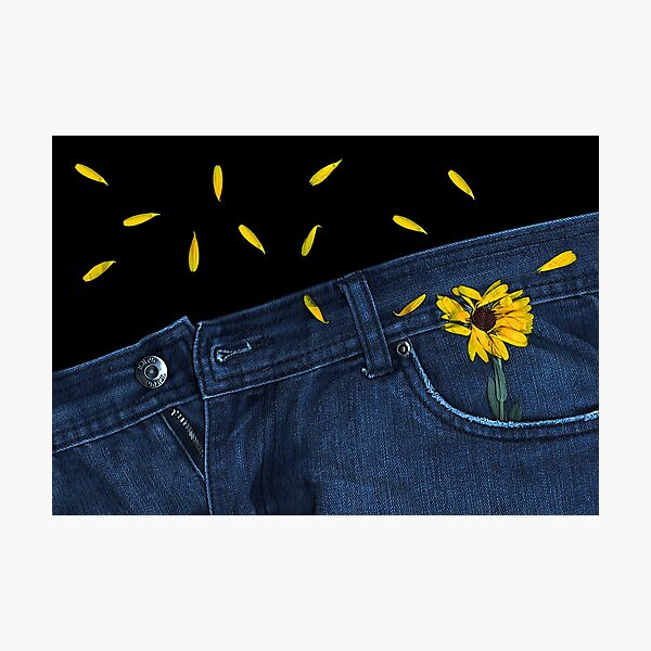 "Blue Jeans and Calendula" Photographic Print