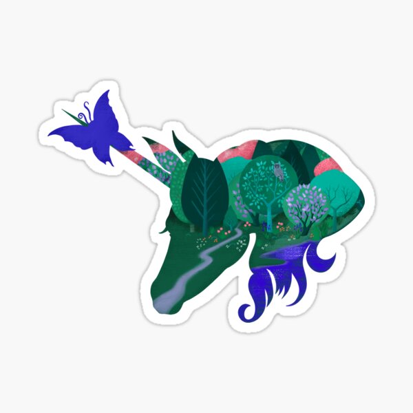 The Last Unicorn Leaving the Forest Sticker